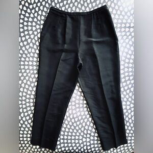 Kay Unger 100% Silk Ankle  Pant  Size 10 Black